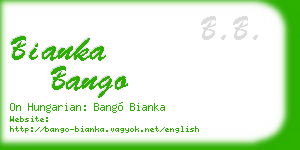 bianka bango business card